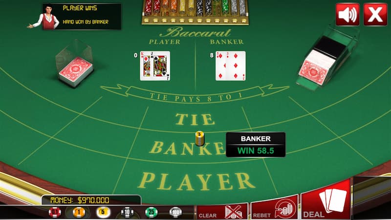 Giá trị khi chọn Baccarat tại 9Bet để chơi
